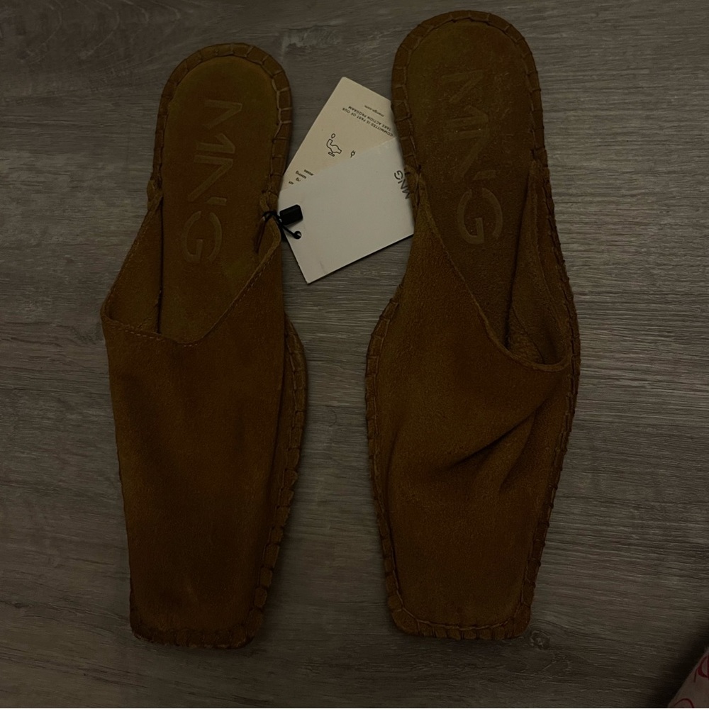 Mango Real Suede Flats